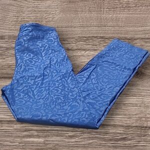 WOMEN'S KRAZY LARRY BLUE CHEETAH LEGGINGS